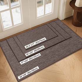 LEKEEPGO door mat non-slip back keeps entryway safe and in place.
