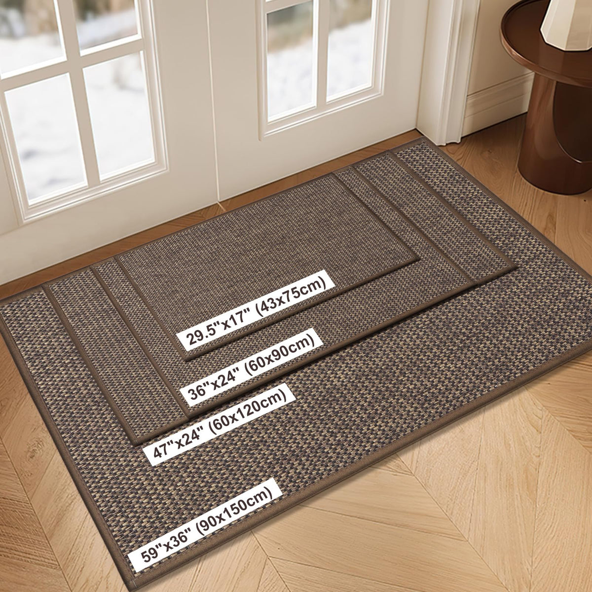 LEKEEPGO door mat absorbent-fiber dries shoes and protects floors.