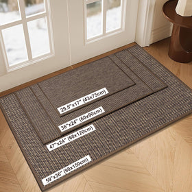 LEKEEPGO door mat absorbent-fiber dries shoes and protects floors.