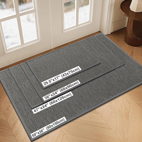 LEKEEPGO door mat absorbs moisture and dirt from shoes