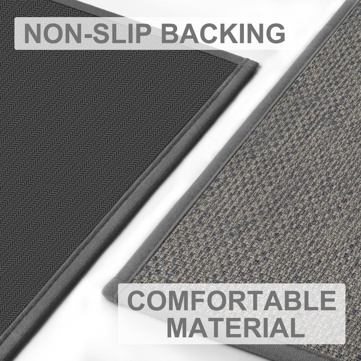 Low-profile LEKEEPGO mat fits under doors without curling.