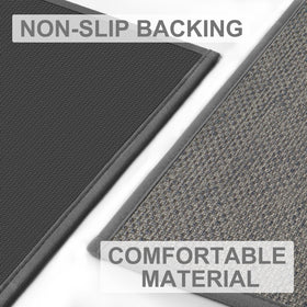 Low-profile LEKEEPGO mat fits under doors without curling.