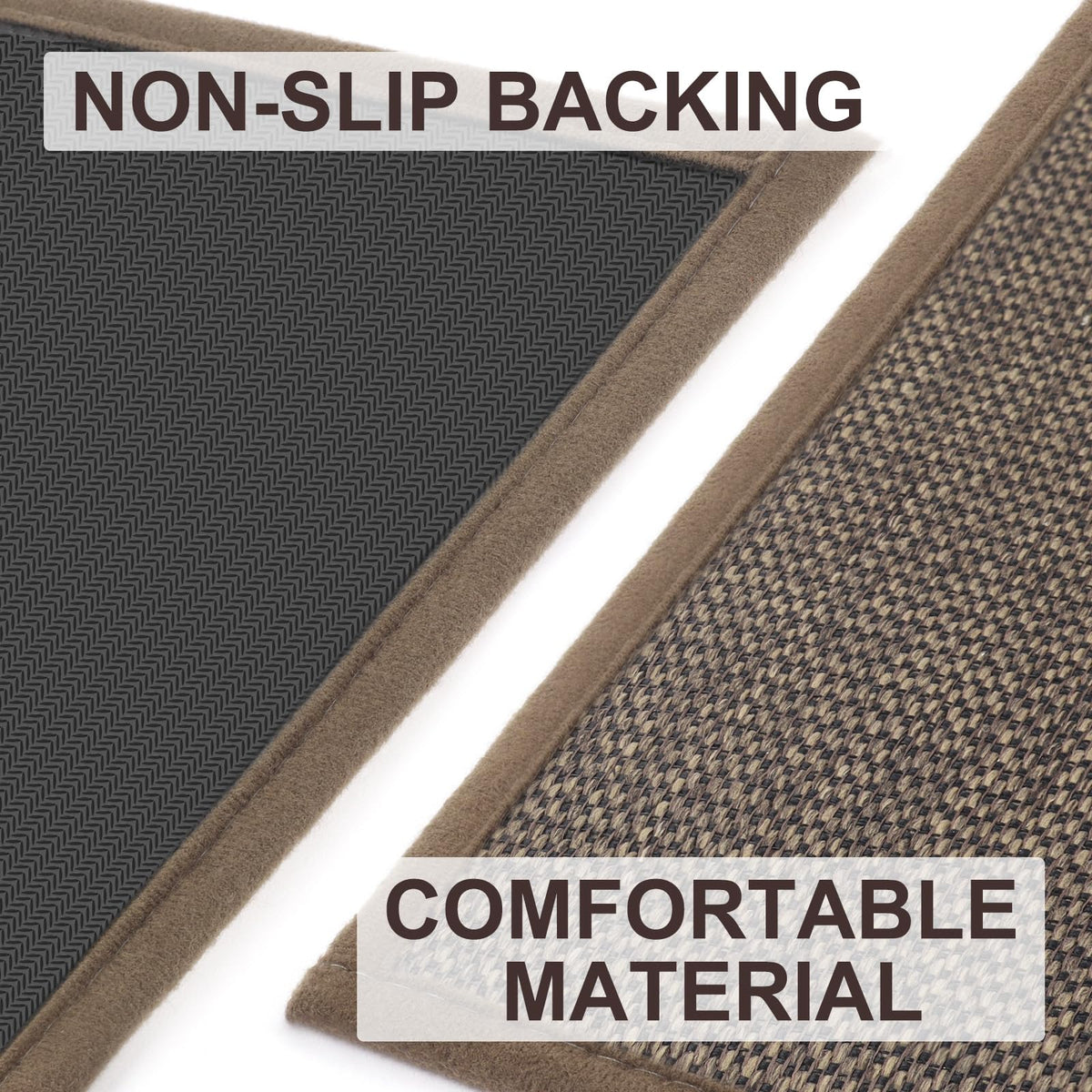 LEKEEPGO door mat non-slip-back stays in place on indoor floors.