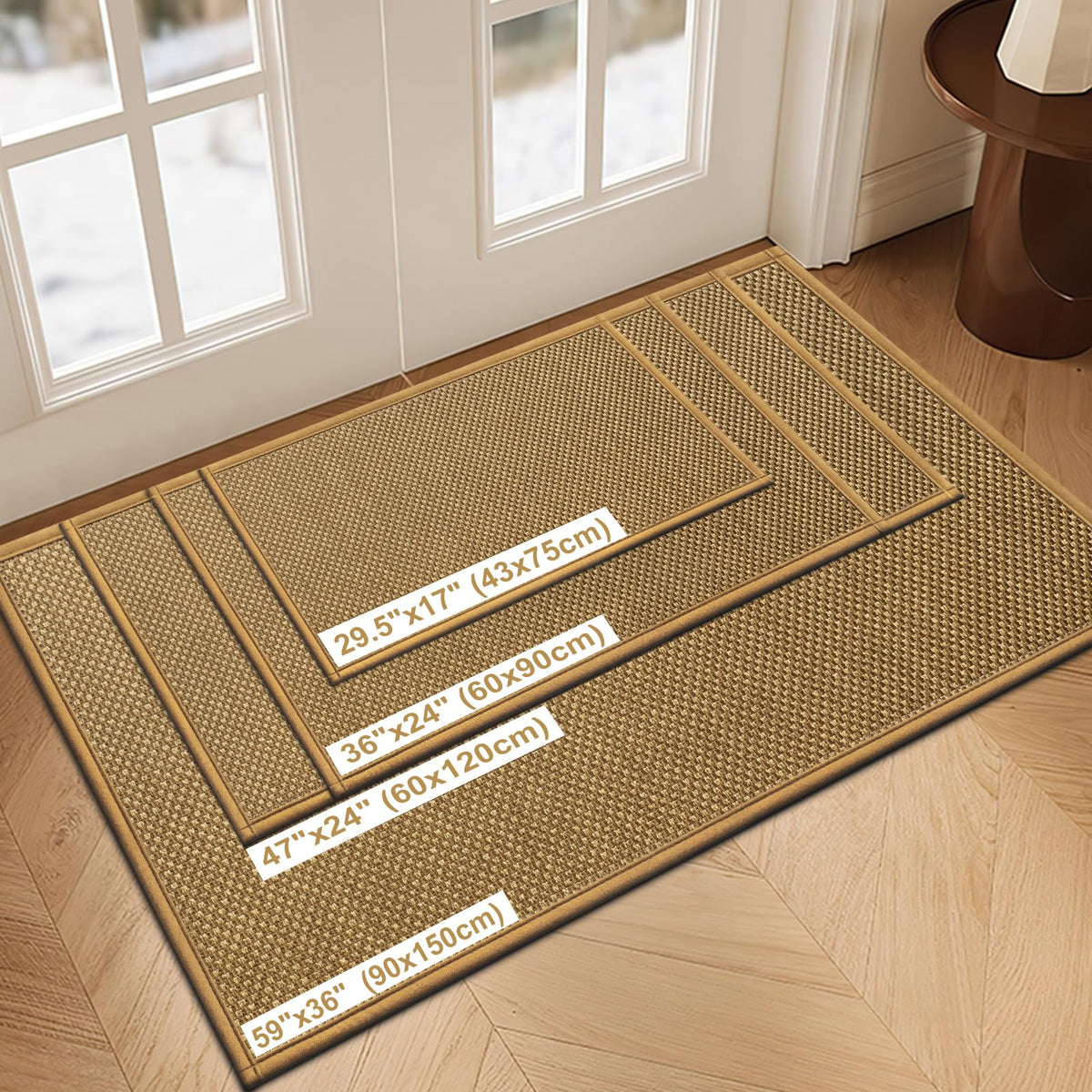 LEKEEPGO door mat back with non-slip rubber backing for secure placement
