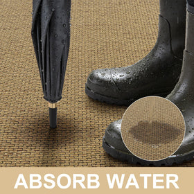 LEKEEPGO entry rug for high-traffic areas scrapes dirt effectively.