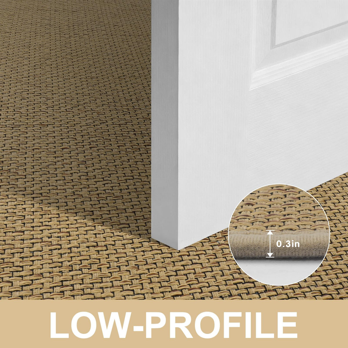 LEKEEPGO front door mat resists weather and wear.