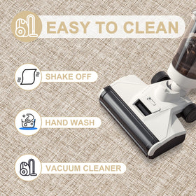 LEKEEPGO entryway mat traps dirt and moisture before entering the home.