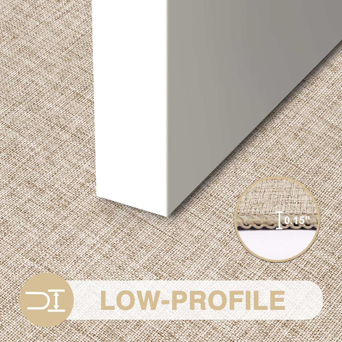 LEKEEPGO khaki indoor doormat blends with any decor while trapping dirt.