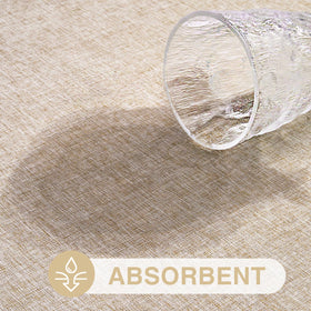 LEKEEPGO non-slip backing keeps the mat in place in busy entryways.