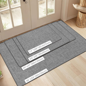 LEKEEPGO non-slip backing keeps the door mat securely in place.
