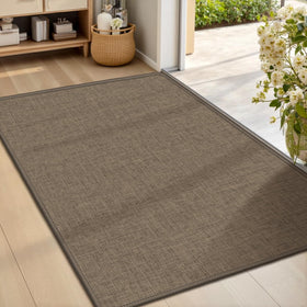 LEKEEPGO Ultra Thin Door Mat at the front entrance demonstrating clean entry and moisture trapping