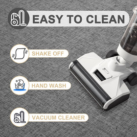 LEKEEPGO grey door mat ideal for high-traffic indoor entrances.