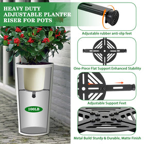 LEMEWEL adjustable plant riser four independent legs offer customizable height.