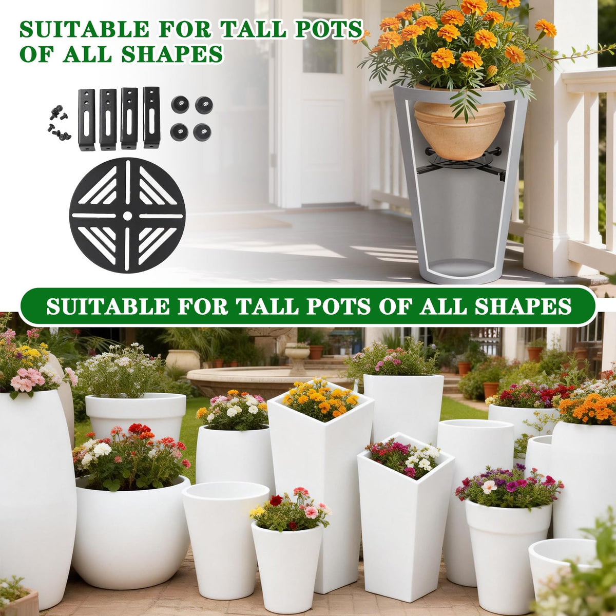 LEMEWEL adjustable plant riser includes hex wrench for easy assembly.