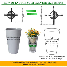 LEMEWEL adjustable plant riser fits round pots securely for versatile planter setups.