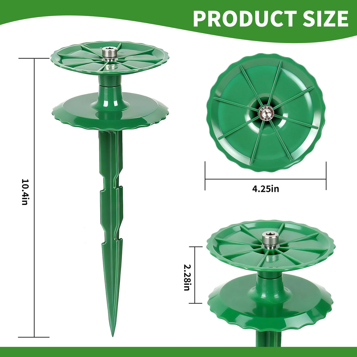 LEMEWEL 10-inch stake installs easily with no tools.