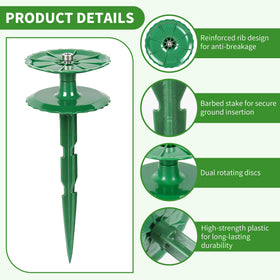 LEMEWEL reinforced disc stake with sun protection resists fading in sun.