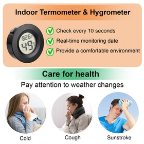 LemonBest compact hygrometer helps regulate storage conditions with precise readings.