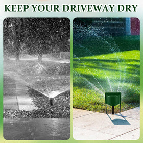 LemonRoad sprinkler guard protects nearby surfaces like windows and fences.