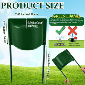 LemonRoad guard with thick stake provides stable installation for 6-inch sprinklers.