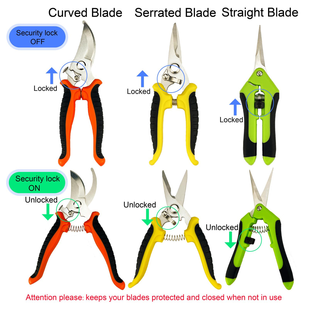 Lengnoyp pruning shears handheld closeup showing ergonomic grip