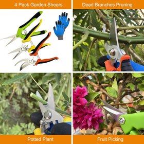 Lengnoyp pruning shears serrated blade for tougher cuts and grip