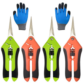 Lengnoyp pruning shears straight blade close-up for precise cuts.