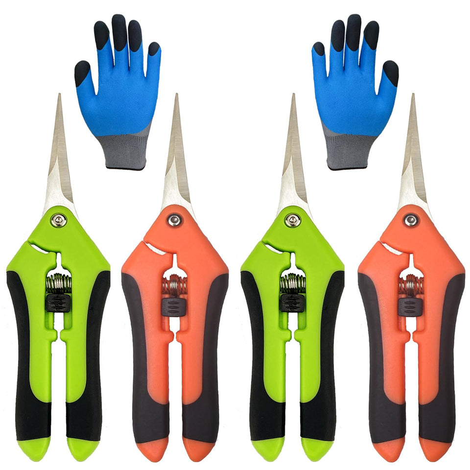 Lengnoyp pruning shears straight blade close-up for precise cuts.