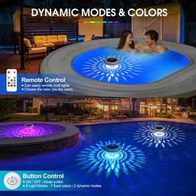 LENONE solar-powered floating light charges in sun for long glow