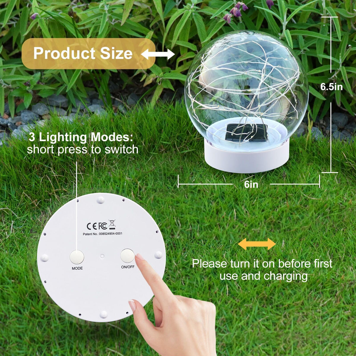 LENONE three light modes, including steady and flashing, for flexible mood lighting.