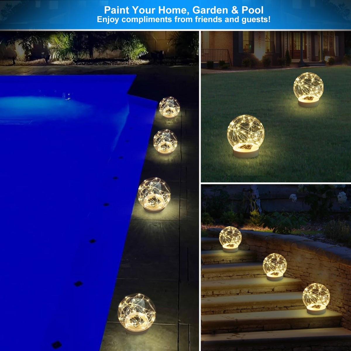 LENONE warm white glow enhances dusk pool parties and romantic outdoor dinners.