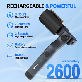 LenZhan cordless design frees you from outlets during cleaning sessions.