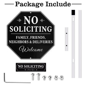 Lenzwan sign kit includes screws, nuts, and an L-shaped wrench for easy setup.