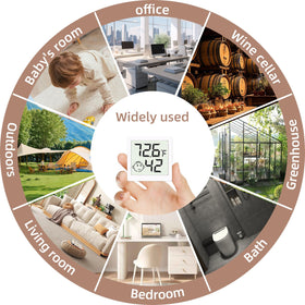 LEOALF mini humidity meter 6-pack durable build supports year-round use