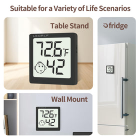 LEOALF Mini Humidity Meter Adhesive Back enables easy placement