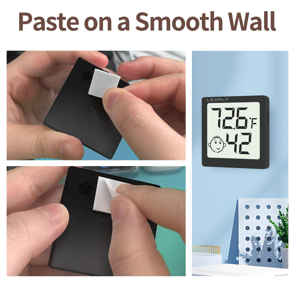 LEOALF Mini Humidity Meter Durable ABS casing for long life