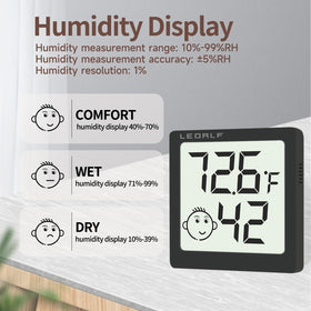 LEOALF Mini Humidity Meter Pack closeup with precise sensor