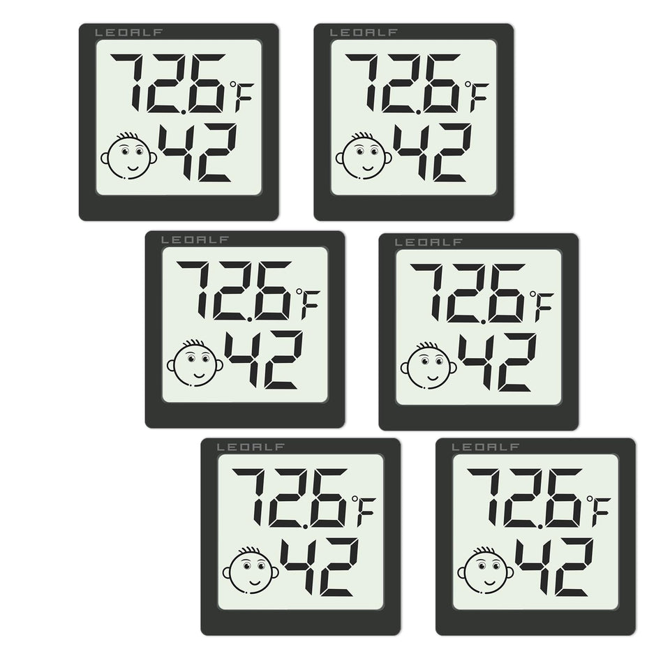 LEOALF Mini Humidity Meter Pack front view for quick room readings
