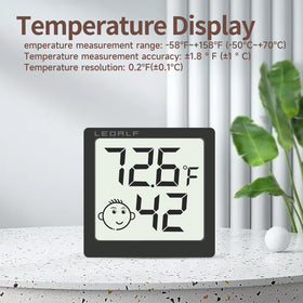 LEOALF Mini Humidity Meter Pack in living room supports plant care