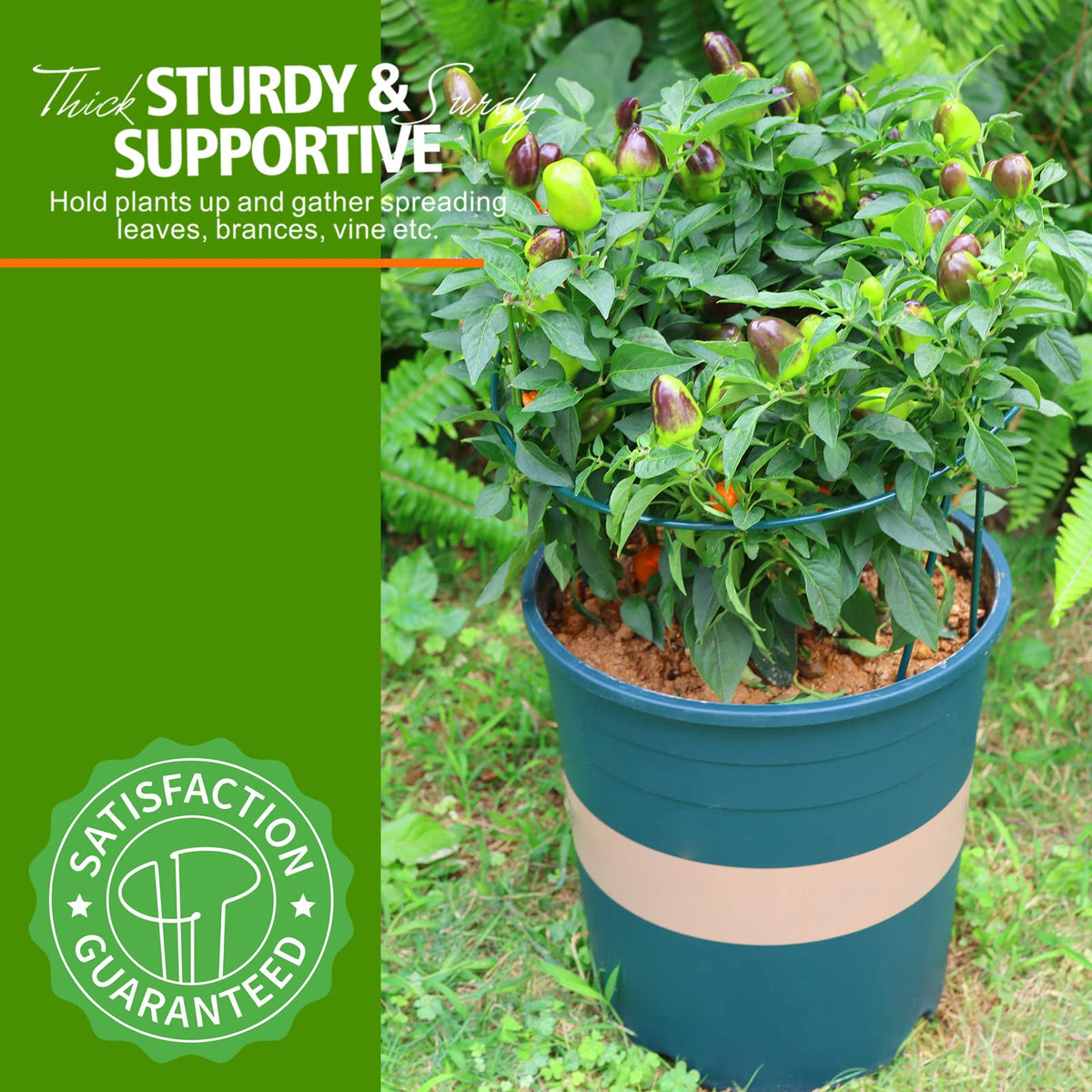 LEOBRO natural green finish blends with blooms for tidy garden aesthetics.