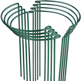 LEOBRO plant support assembled with eight stakes for sturdy garden growth.