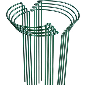 LEOBRO plant support set stabilizes tall plants with a glossy green finish