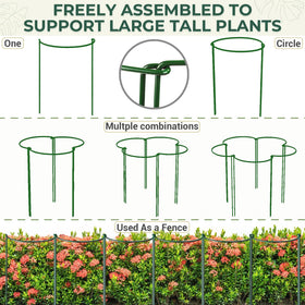 LEOBRO stackable garden stakes in green simplify storage