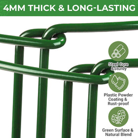 LEOBRO rustproof plant stakes with green coating for weather resistance