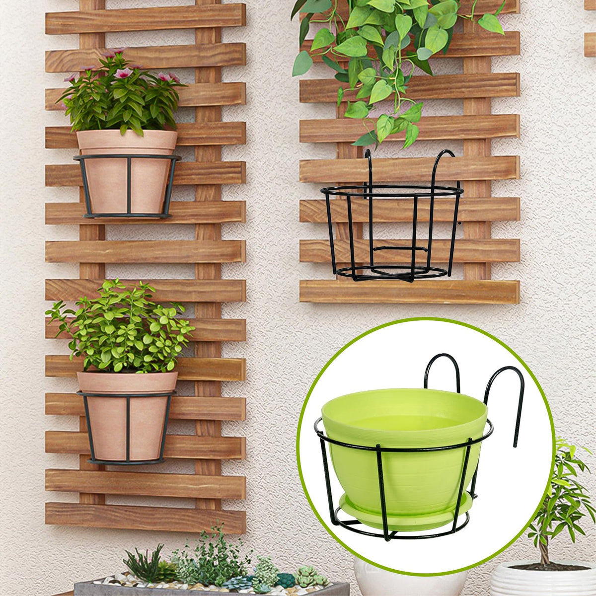 Leoenir round planter close-up highlighting rust-resistant coating for outdoor durability.