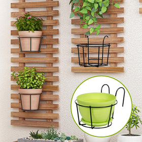 Leoenir round planter close-up highlighting rust-resistant coating for outdoor durability.
