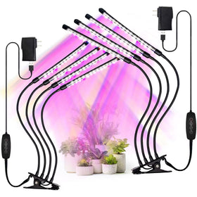 LEOTER 4-head clip grow light for versatile indoor plants