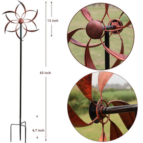 LERFUGI wind spinner 360-degree rotation adds dynamic motion to any yard