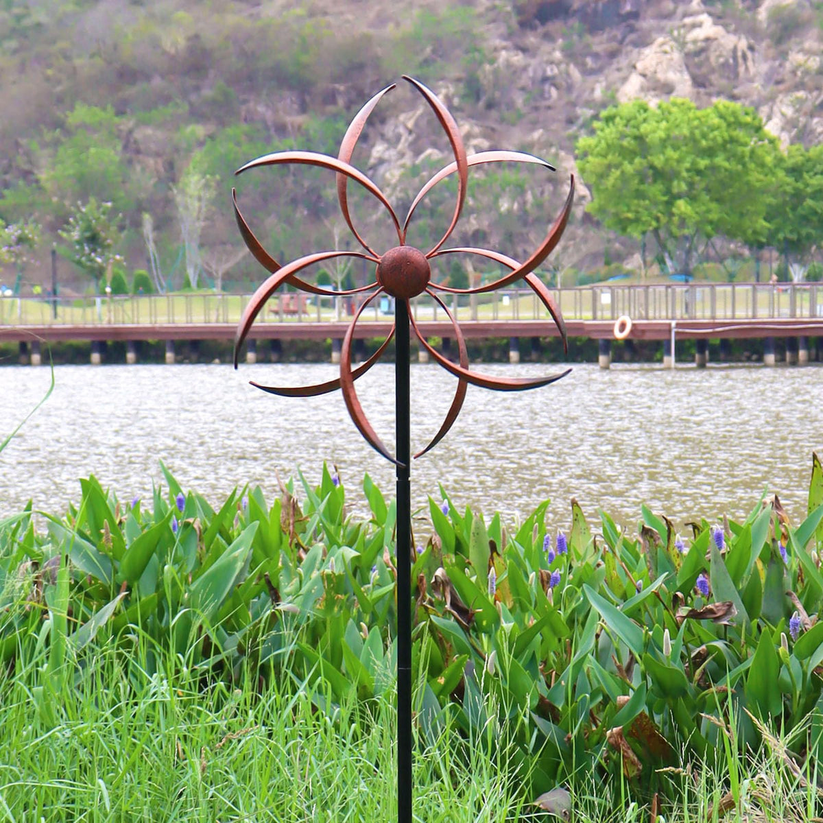 LERFUGI wind spinner weather-ready durability resists rust and fading