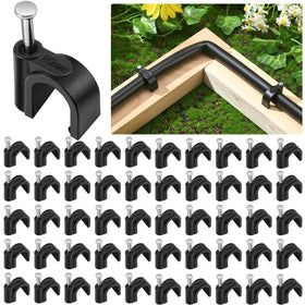 Leriton 100pcs 1/2-inch tubing clip secures drip lines for tidy irrigation layout.